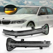 Indicatore di direzione a LED per specchietto retrovisore, colore ambra, compatibile con BMW Serie 3,