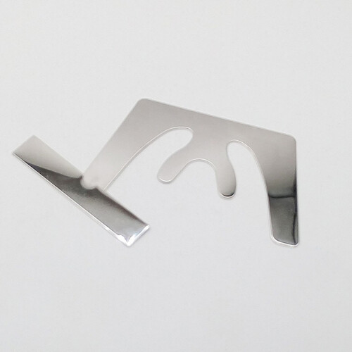 2Pcs Stainless Steel Oral Bite Plate Silver Dental Tool Precise Fit 1