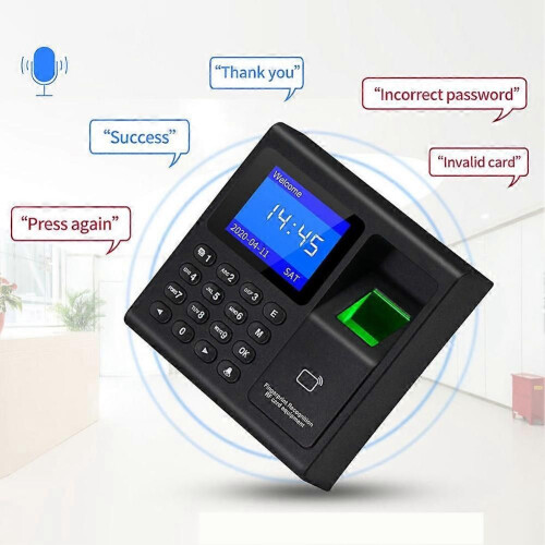 Fingerprint Attendance Machine+10 Cards Access Control Electric Time Clock Recorder RFID Keypad USB Data Manage 2