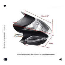 Universal Dirt Bike Ghost Face Headlight Hood Headlight Assembly with Turn Signal Modified Headlight Cool Ghost Face