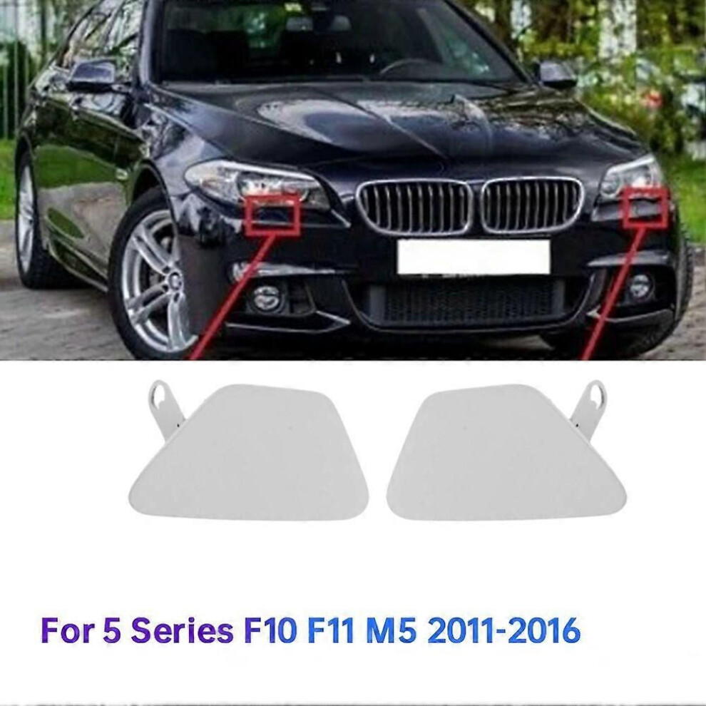 1Pair Front Bumper Headlight Washer Caps 51118055235/51118055236 For Bmw 5 Series F10 F11 2011-2016 Headlamp Jet Cover 9319739922547
