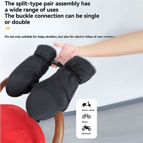 Couvre-Mains Chaud et Imperméable pour Poussette, Chariot et Vélo 2