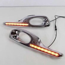 LED Daytime Running Light DRL for Honda Jazz Fit 2011- 2013 Yellow Turn Signal Light Fog Lamp