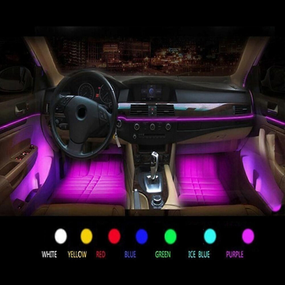 Rgb Led Atmosphere Ambient Kit App Music Control Flexible Waterproof Neon Strip For Car Motorcycle Decorative Lamp Light 9319739922707