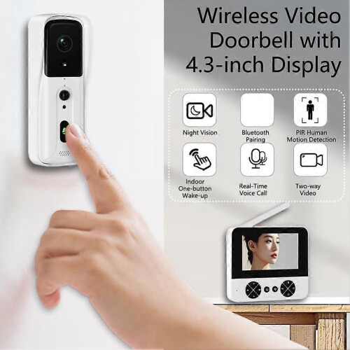 Doorbell Camera NO WiFi/APP,Video Intercom Two-Way Audio,PIR Motion Detection 2