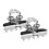 2pcs Led Pod Light Mounts, Stainless Steel Universal LED Light Bar Mounting Brackets Adjustable Sil 1