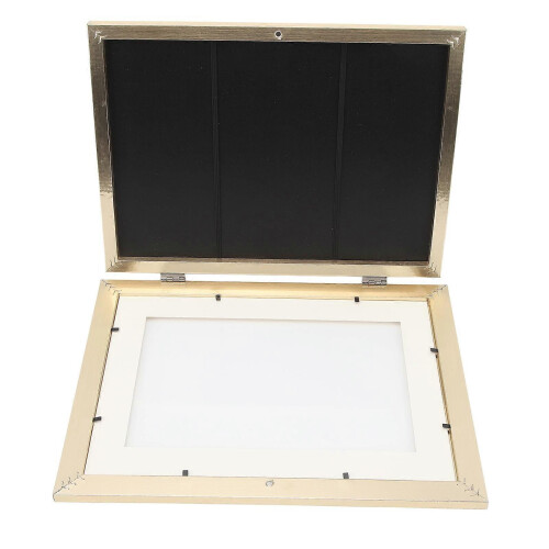 Kids Art Frames DIY Artwork Picture Front Openning Frame Children Drawing Display Gold 1
