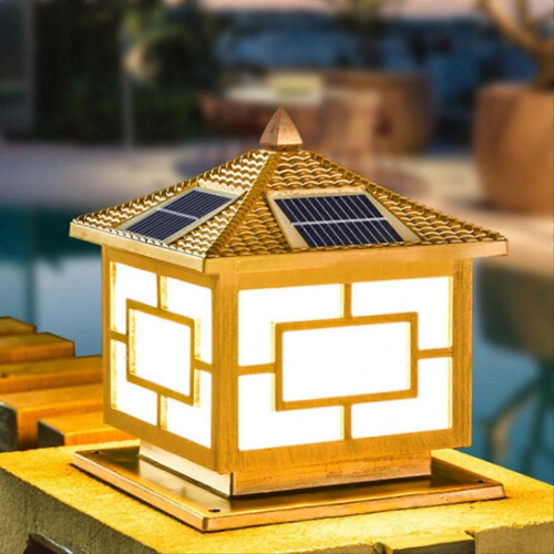 Outdoors LED Solar Lights Waterproof Solar Column Light with Remote Control LED Light for Garden Pat 1