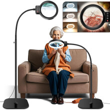 Floor Magnifying Lamp LED Adjustable Stand Light for Sewing Crafts
