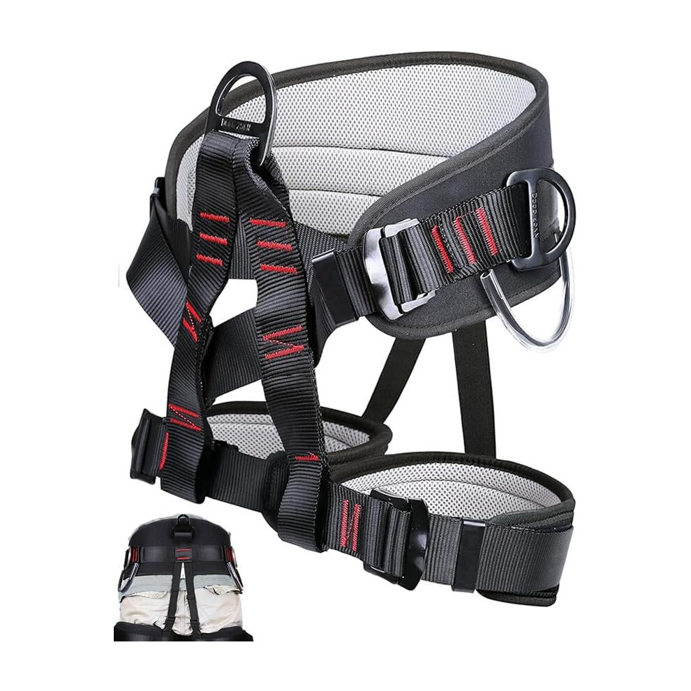 Half Body Adjustable Thickness Harness For Fire Rescuing Caving Rock Climbing Rappelling Tree Protect Waist Safety 8784498842756
