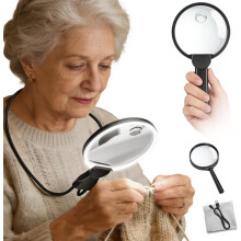Magnifying Glass Hands Free Lighted Neck Magnifier for Seniors Reading