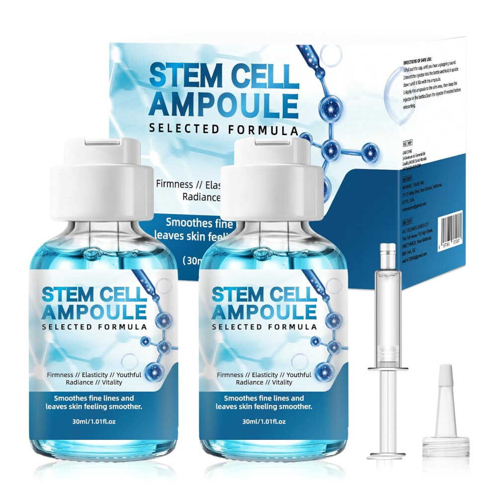 Irich Stem Cell Serum For Face, 2 Pcs Microneedling Serum Ampoule Booster For Anti-Aging Skin Care
