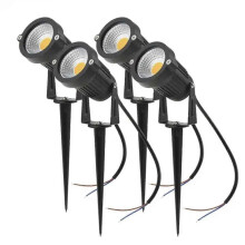 4 lampade da giardino impermeabili IP65 a LED con picchetto, illuminazione esterna compatibile con giardino,