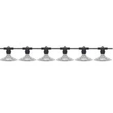 6 Light Outdoor LED Grow Lights Waterproof Full Spectrum Greenhouse Lights for Plants,21FT Adjustable EU Plug