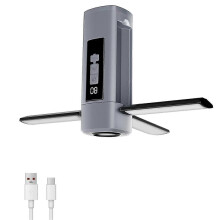 Lampada da campeggio pieghevole per esterni, portatile, ricaricabile, da appendere alla tenda, lanterna