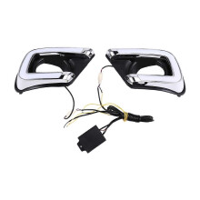 1 Pair LED Car Daytime Running Light Fog Lamp Hole Turn Signal DRL for Journey Freemont 2014 - 2017