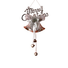 Christmas Bell Ornament Silver Galvanized 34x19cm