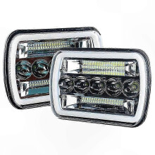 Dubbele 240W 5x7" LED-koplampen met grootlicht, dimlicht en halo-dagrijverlichting, geschikt voor SUV's