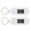 2St Mini Digitale Sleutelhanger Wit ABS En Draagbaar 1