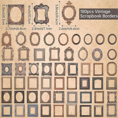 Πλαίσιο παραθύρου λευκώματος Vintage πλαίσιο Διακοσμητικό χαρτί λευκώματος 1