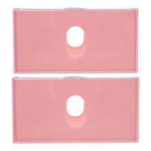 2Pcs Reusable Pink Acrylic Name Plate Holders for Desk and Conference