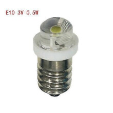 Lampadina LED E10 DC 3V 6V 4.5V 6000K bianco caldo per bicicletta, faro, torcia, mini lampada frontale,