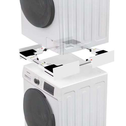 NIUXX Universal Stacking Kit for Washer & Tumble Dryer: Adjustable 46-66 cm Stacking Frame Set for Most Washer Units - Space Saving Intermediate Stack 2