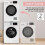 NIUXX Universal Stacking Kit for Washer & Tumble Dryer: Adjustable 46-66 cm Stacking Frame Set for Most Washer Units - Space Saving Intermediate Stack 5