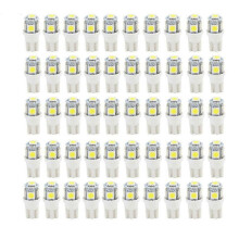 50 lampadine LED super bianche T10 a cuneo W5W 2825 158 192 168 194