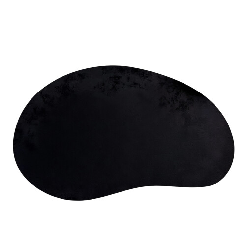 Durability PU Placemat Cashews Shape with Velvets for-Black