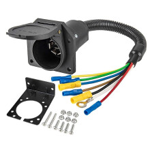 7 Way RV Trailer Light Connector Socket