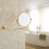 Wall Mounted Makeup Mirror DualSided Magnification 360 Rotating Brass Extendable Vanity Mirror 2