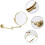 Wall Mounted Makeup Mirror DualSided Magnification 360 Rotating Brass Extendable Vanity Mirror 4
