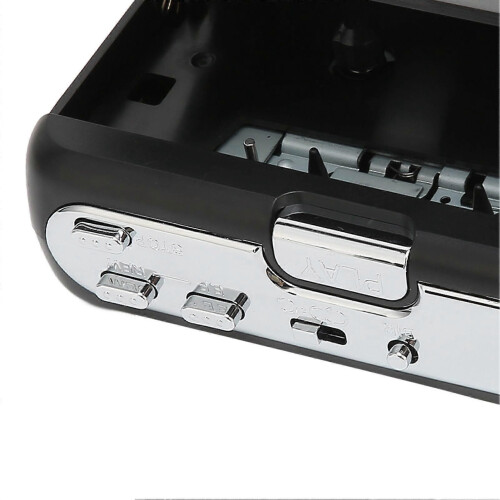 TON007B Bluetooth Cassette Player with Auto Reverse Function for Headphones, Stereo Cassette Player, Black 2