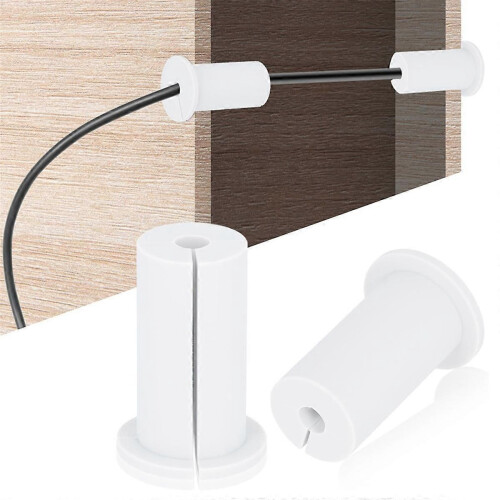2Pcs Cable Routing Kit compatible for ,Ethernet Cable Wall Grommet,White 1