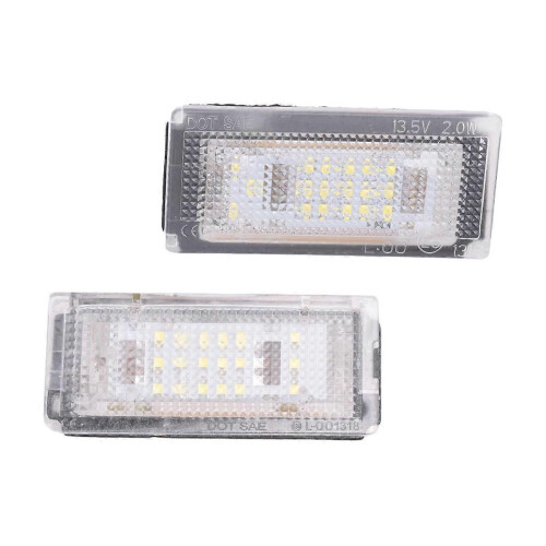 2 Pcs Plate Light 18 LED 3528SMD White License Plate Light for E46