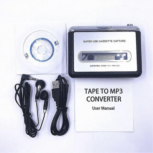 Φορητή κασέτα USB Μετατροπέας κασέτας σε MP3 Κασέτα ήχου μουσικής με ακουστικά 1