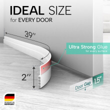Vellure 5x Premium Door Draft Excluder Strip Door Seal for Energy Sa