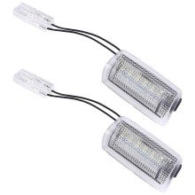 2 st kompatibla med LED-lampa för dörr, vit