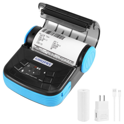 GOOJPRT MTP-3 80mm Bluetooth 2.0 Mini Thermal Printer Exquisite Lightweight Design Portable Receipt Printer compatible for Android Ios Windows US Plug 1