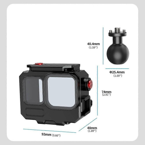 Για Insta360 Ace Pro Ace Pro2 80m Αδιάβροχη θήκη κατάδυσης, διαφανής γυά 1