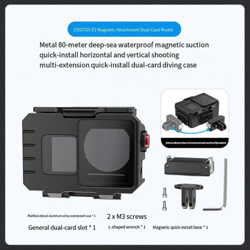 Diving Case for Action 5Pro 4 3 80M Underwater Protective Housing Frame Dive Accessory 1