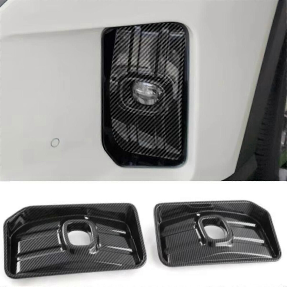 For Ssangyong Torres J100 2022-2025 Car Front Fog Lights Lamps Cover Trim Accessories Carbon Fiber 9152359339193