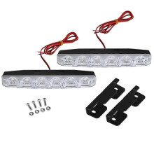 6 superhelle LED-Tagfahrlichter, dekorative Leuchten für den mittleren Kühlergrill, kompatibel mit allgemeinen