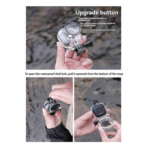 Waterproof Protective Case for Insta360 Go Ultra Action Camera Shockproof 50M Diving Shell for Charging Case 2