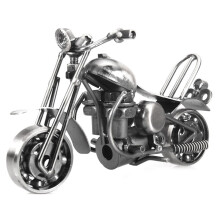 Dekoracja biurka w kształcie żelaznej rzeźby motocyklowej – czarna, 15x6x9 cm
