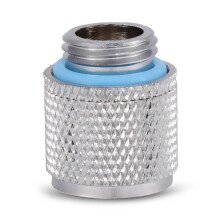 Two-way hose barb fitting for PC water cooling, G1/4 thread, for 9.5 x 12.7 mm tube, flat head