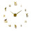 Gold or Black DIY Mirror Wall Clock Sticker 1
