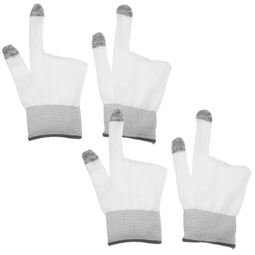 2Paren Ademend Nylon Grafeen Gaming Handschoenen Thuis Wit