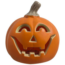 Plastová dýňová lucerna se světlem - halloweenská dekorace